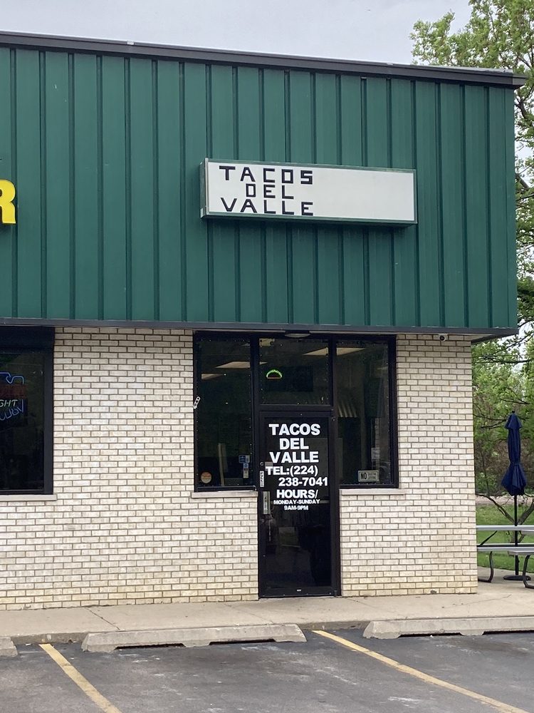 Tacos Del Valle storefront on Route 25 in St. Charles